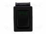 ROCKER; SPST; Положения: 2; OFF-ON; 16A/12ВDC; черный; 50мОм