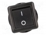 ROCKER; DPDT; Положения: 2; ON-ON; 6A/250ВAC; черный; отсутствует