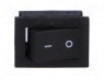 ROCKER; SPST; Положения: 2; OFF-ON; 1A/250ВAC; черный; отсутствует