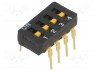 Переключатель: DIP-SWITCH; Кол-во секций: 4; ON-OFF; 0,03A/30ВDC