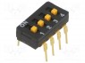 Переключатель: DIP-SWITCH; Кол-во секций: 4; ON-OFF; 0,03A/30ВDC