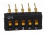 Переключатель: DIP-SWITCH; Кол-во секций: 5; ON-OFF; 0,03A/30ВDC