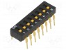 Переключатель: DIP-SWITCH; Кол-во секций: 8; ON-OFF; 0,03A/30ВDC