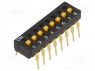 Переключатель: DIP-SWITCH; Кол-во секций: 8; ON-OFF; 0,03A/30ВDC
