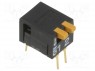 Переключатель: DIP-SWITCH; Кол-во секций: 2; ON-OFF; 0,03A/30ВDC