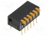Переключатель: DIP-SWITCH; Кол-во секций: 6; ON-OFF; 0,03A/30ВDC