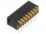 Переключатель: DIP-SWITCH; Кол-во секций: 8; ON-OFF; 0,03A/30ВDC