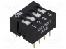 Переключатель: DIP-SWITCH; Кол-во секций: 4; ON-OFF; 0,025A/24ВDC