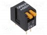 Переключатель: DIP-SWITCH; Кол-во секций: 2; ON-OFF; 0,025A/24ВDC