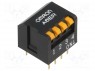 Переключатель: DIP-SWITCH; Кол-во секций: 4; ON-OFF; 0,025A/24ВDC