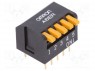 Переключатель: DIP-SWITCH; Кол-во секций: 5; ON-OFF; 0,025A/24ВDC