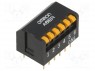 Переключатель: DIP-SWITCH; Кол-во секций: 6; ON-OFF; 0,025A/24ВDC