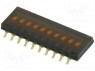 Переключатель: DIP-SWITCH; Кол-во секций: 10; ON-OFF; Положения: 2