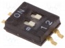 Переключатель: DIP-SWITCH; Кол-во секций: 2; ON-OFF; 0,025A/24ВDC