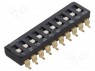 Переключатель: DIP-SWITCH; Кол-во секций: 10; ON-OFF; Положения: 2