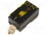 Переключатель: DIP-SWITCH; Кол-во секций: 1; ON-OFF; 0,025A/24ВDC