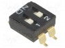 Переключатель: DIP-SWITCH; Кол-во секций: 2; ON-OFF; 0,025A/24ВDC