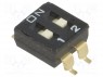 Переключатель: DIP-SWITCH; Кол-во секций: 2; ON-OFF; 0,025A/24ВDC