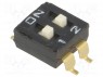 Переключатель: DIP-SWITCH; Кол-во секций: 2; ON-OFF; 0,025A/24ВDC