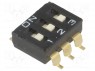 Переключатель: DIP-SWITCH; Кол-во секций: 3; ON-OFF; 0,025A/24ВDC