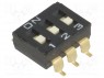 Переключатель: DIP-SWITCH; Кол-во секций: 3; ON-OFF; 0,025A/24ВDC