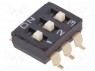 Переключатель: DIP-SWITCH; Кол-во секций: 3; ON-OFF; 0,025A/24ВDC