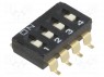 Переключатель: DIP-SWITCH; Кол-во секций: 4; ON-OFF; 0,025A/24ВDC