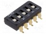 Переключатель: DIP-SWITCH; Кол-во секций: 5; ON-OFF; 0,025A/24ВDC