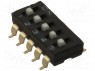 Переключатель: DIP-SWITCH; Кол-во секций: 5; ON-OFF; 0,025A/24ВDC