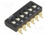 Переключатель: DIP-SWITCH; Кол-во секций: 6; ON-OFF; 0,025A/24ВDC