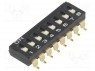 Переключатель: DIP-SWITCH; Кол-во секций: 8; ON-OFF; 0,025A/24ВDC