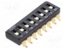 Переключатель: DIP-SWITCH; Кол-во секций: 8; ON-OFF; 0,025A/24ВDC