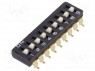 Переключатель: DIP-SWITCH; Кол-во секций: 9; ON-OFF; 0,025A/24ВDC