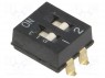 Переключатель: DIP-SWITCH; Кол-во секций: 2; ON-OFF; 0,025A/24ВDC