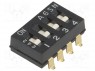 Переключатель: DIP-SWITCH; Кол-во секций: 4; ON-OFF; 0,025A/24ВDC