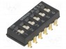 Переключатель: DIP-SWITCH; Кол-во секций: 6; ON-OFF; 0,025A/24ВDC
