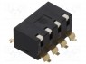 Переключатель: DIP-SWITCH; Кол-во секций: 4; ON-OFF; 0,025A/24ВDC