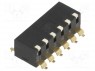 Переключатель: DIP-SWITCH; Кол-во секций: 6; ON-OFF; 0,025A/24ВDC