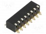 Переключатель: DIP-SWITCH; Кол-во секций: 8; ON-OFF; 0,025A/24ВDC