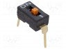 Переключатель: DIP-SWITCH; Кол-во секций: 1; ON-OFF; 0,025A/24ВDC