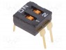 Переключатель: DIP-SWITCH; Кол-во секций: 2; ON-OFF; 0,025A/24ВDC