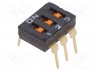 Переключатель: DIP-SWITCH; Кол-во секций: 3; ON-OFF; 0,025A/24ВDC