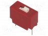 Переключатель: DIP-SWITCH; Кол-во секций: 1; OFF-ON; 0,025A/25ВDC