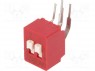 Переключатель: DIP-SWITCH; Кол-во секций: 2; OFF-ON; 0,025A/25ВDC