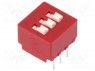 Переключатель: DIP-SWITCH; Кол-во секций: 3; 0,1A/50ВDC; -40÷85°C