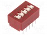 Переключатель: DIP-SWITCH; Кол-во секций: 5; 0,1A/50ВDC; -40÷85°C