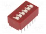 Переключатель: DIP-SWITCH; Кол-во секций: 6; 0,1A/50ВDC; -40÷85°C