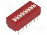 Переключатель: DIP-SWITCH; Кол-во секций: 8; OFF-ON; 0,025A/25ВDC