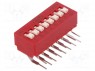 Переключатель: DIP-SWITCH; Кол-во секций: 8; OFF-ON; 0,025A/25ВDC