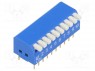 Переключатель: DIP-SWITCH; Кол-во секций: 10; ON-OFF; 0,05A/12ВDC